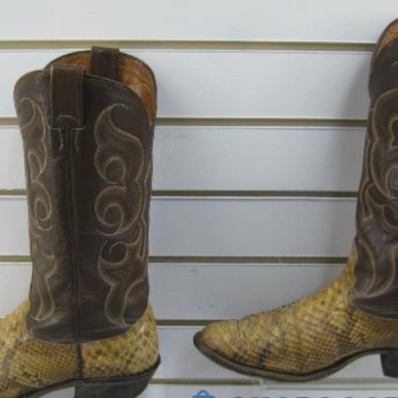 Vintage Nocona  Snakeskin Boots Men Size 9D - Picture 4 of 14